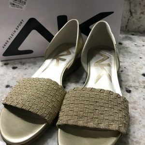 NWT Anne Klein Sport Gold Sandals